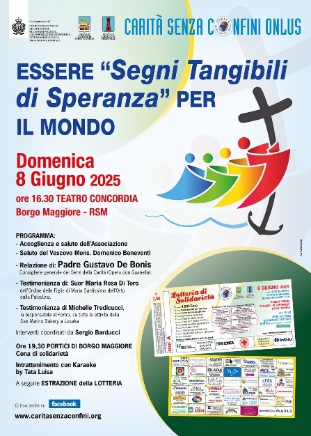 Incontro carità senza confini Domenica 8 Giugno 2025
